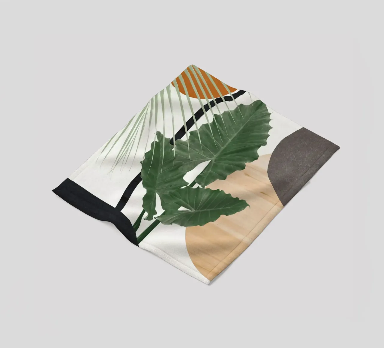 Foglie Finezza astratta coperta in pile da BasicShopByBell