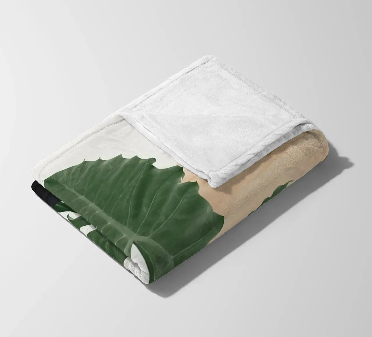 Foglie Finezza astratta coperta in pile da BasicShopByBell