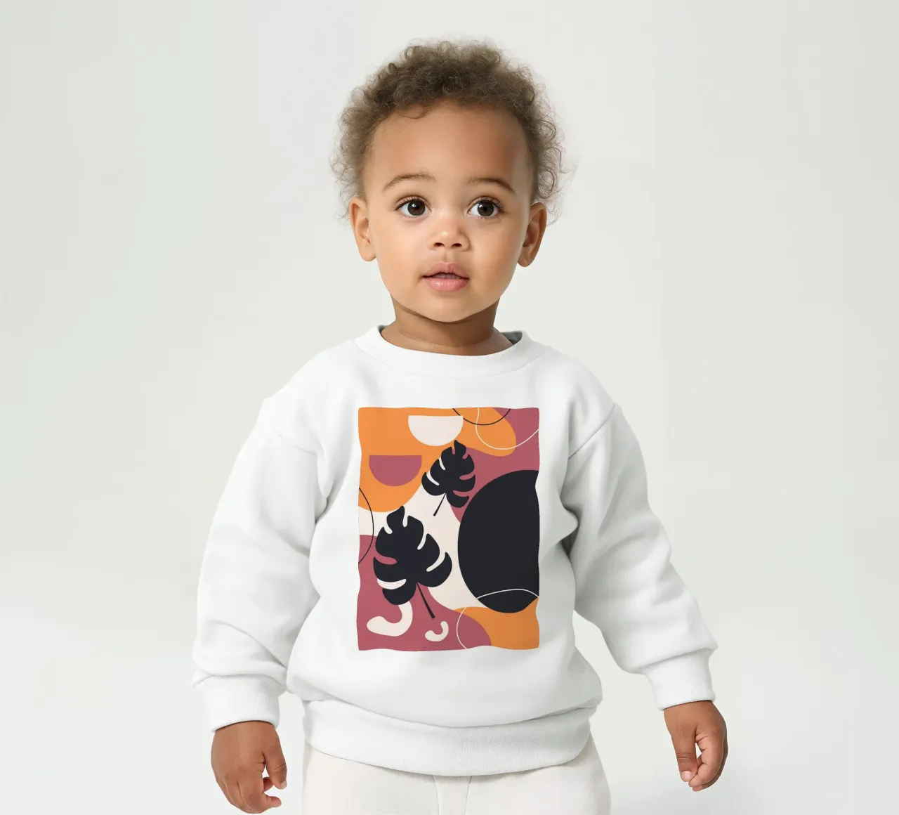 Forme di foglie di Monstera nera felpa neonato da BasicShopByBell