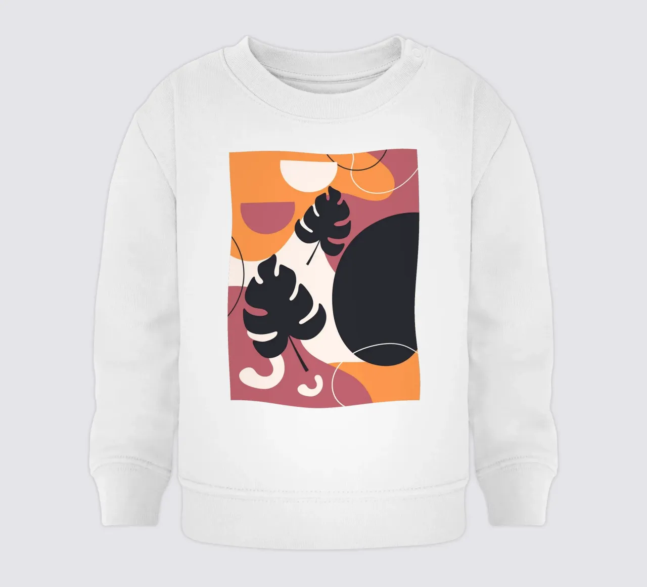 Forme di foglie di Monstera nera felpa neonato da BasicShopByBell