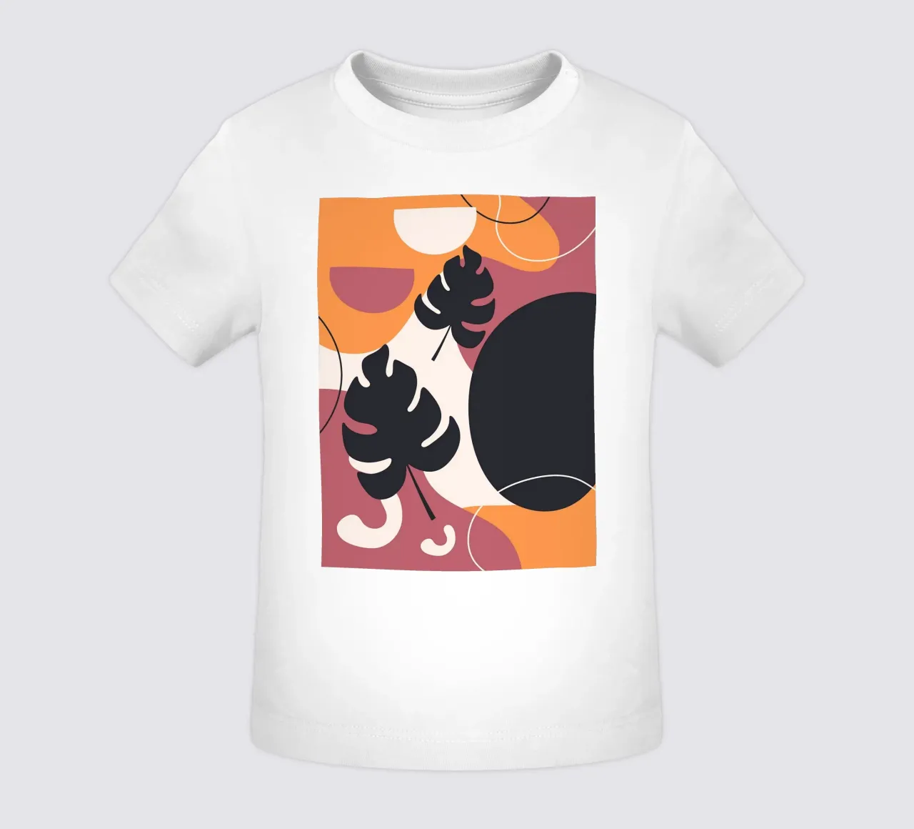 Forme di foglie di Monstera nera maglietta neonato da BasicShopByBell