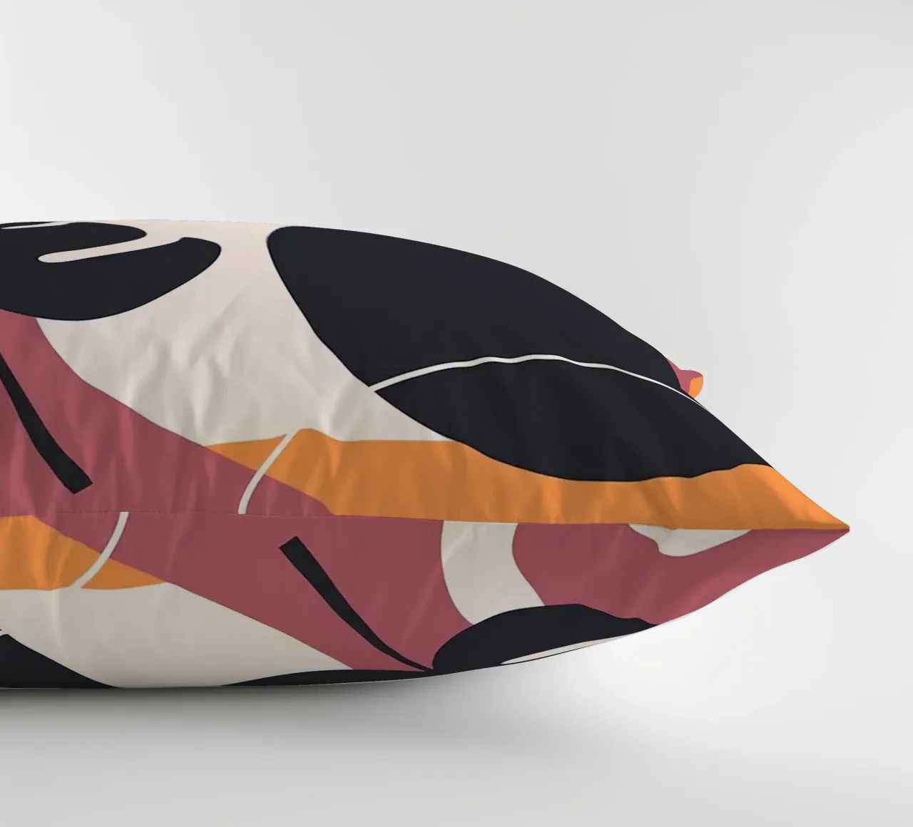 Forme di foglie di Monstera nera cuscino da BasicShopByBell