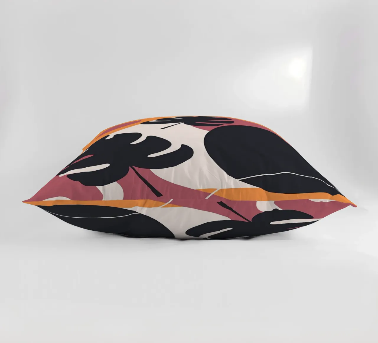 Forme di foglie di Monstera nera cuscino da BasicShopByBell