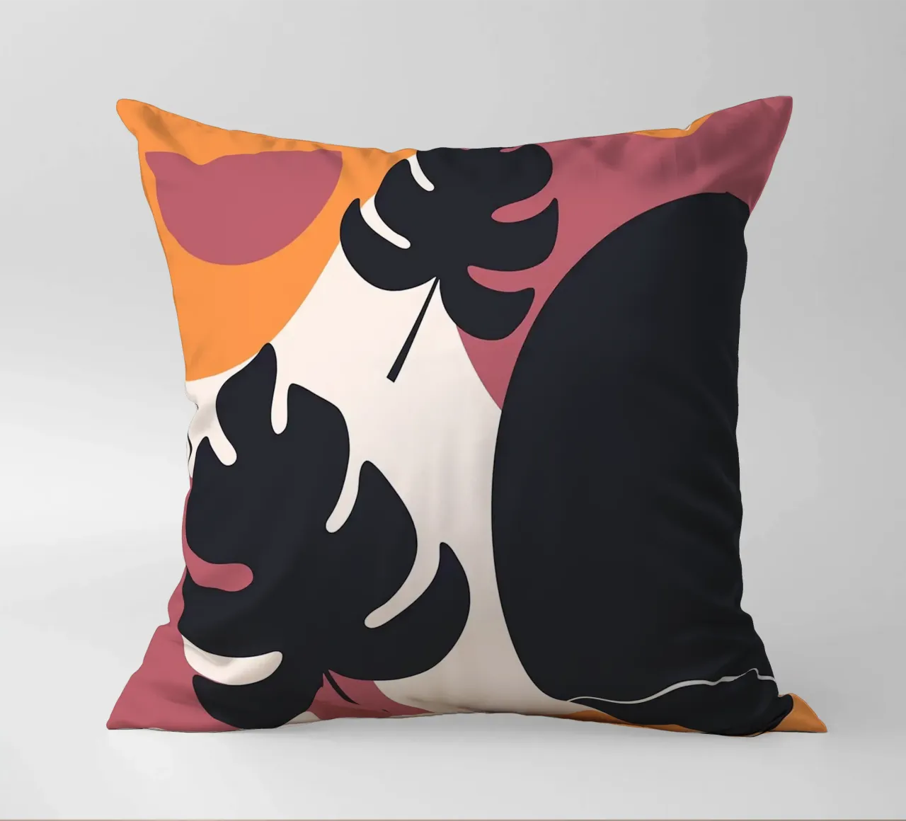 Forme di foglie di Monstera nera cuscino da BasicShopByBell