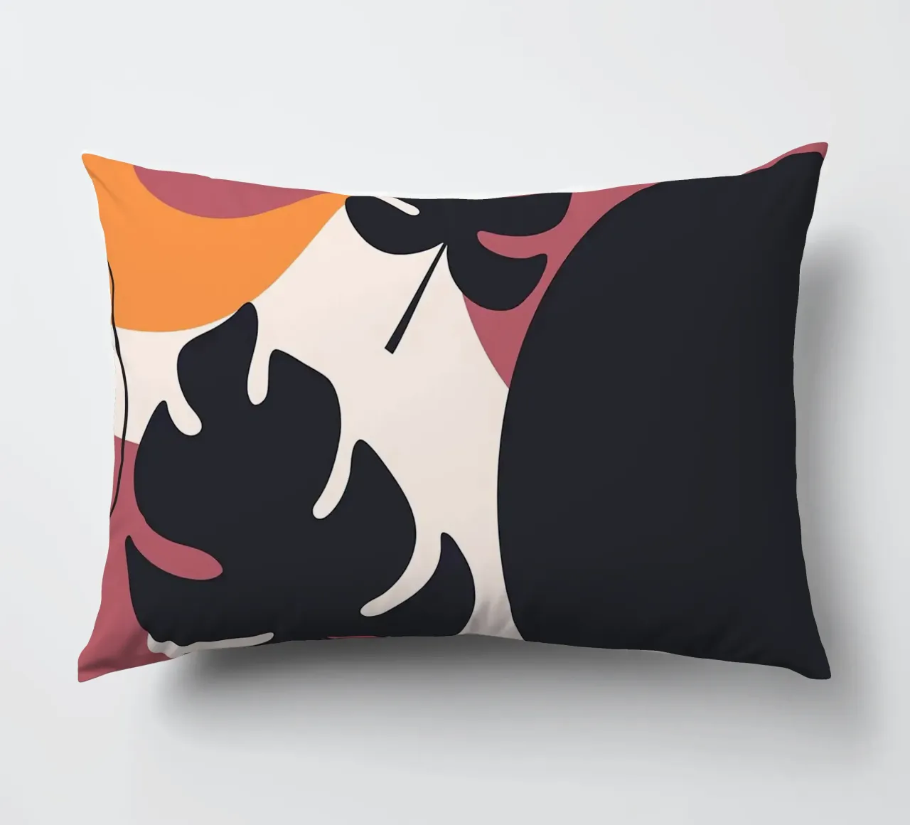 Forme di foglie di Monstera nera cuscino da BasicShopByBell