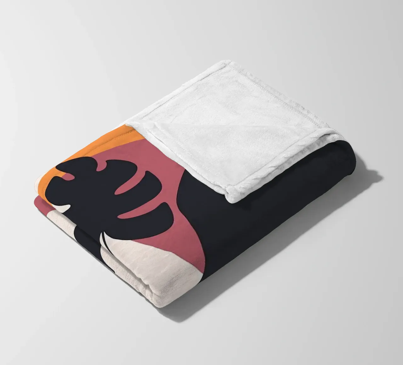 Forme di foglie di Monstera nera coperta in pile da BasicShopByBell