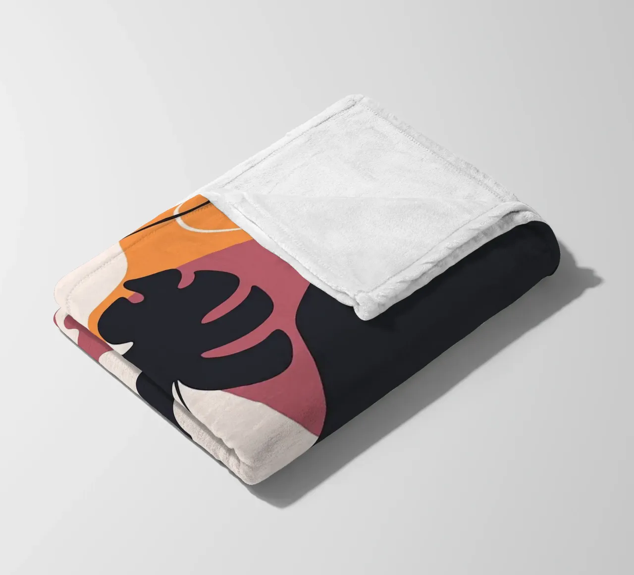 Forme di foglie di Monstera nera coperta in pile da BasicShopByBell