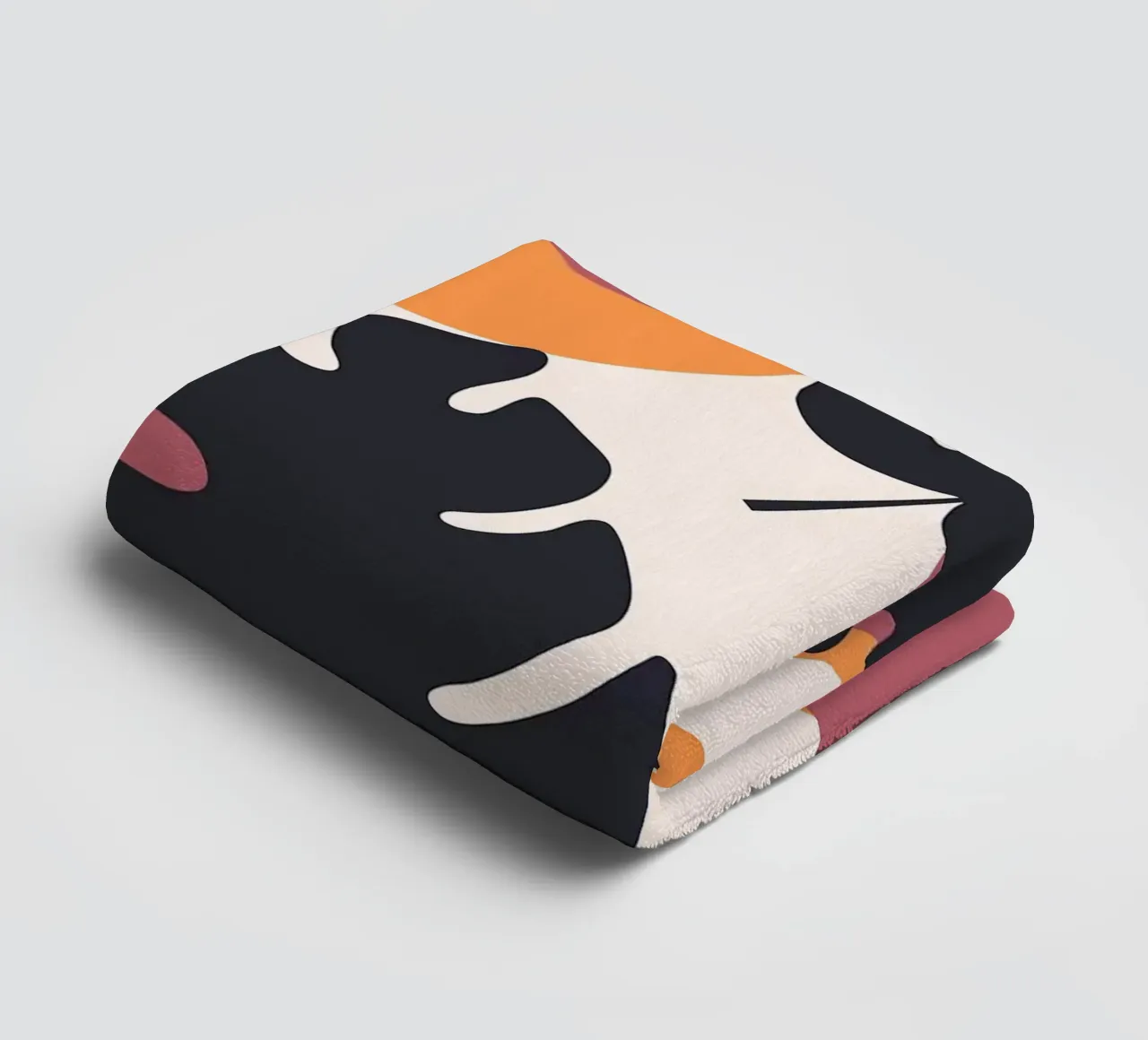 Forme di foglie di Monstera nera asciugamano da bagno da BasicShopByBell