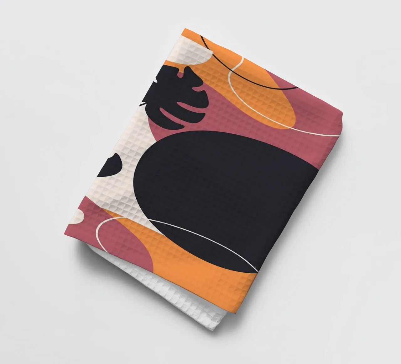 Forme di foglie di Monstera nera canovaccio da cucina da BasicShopByBell