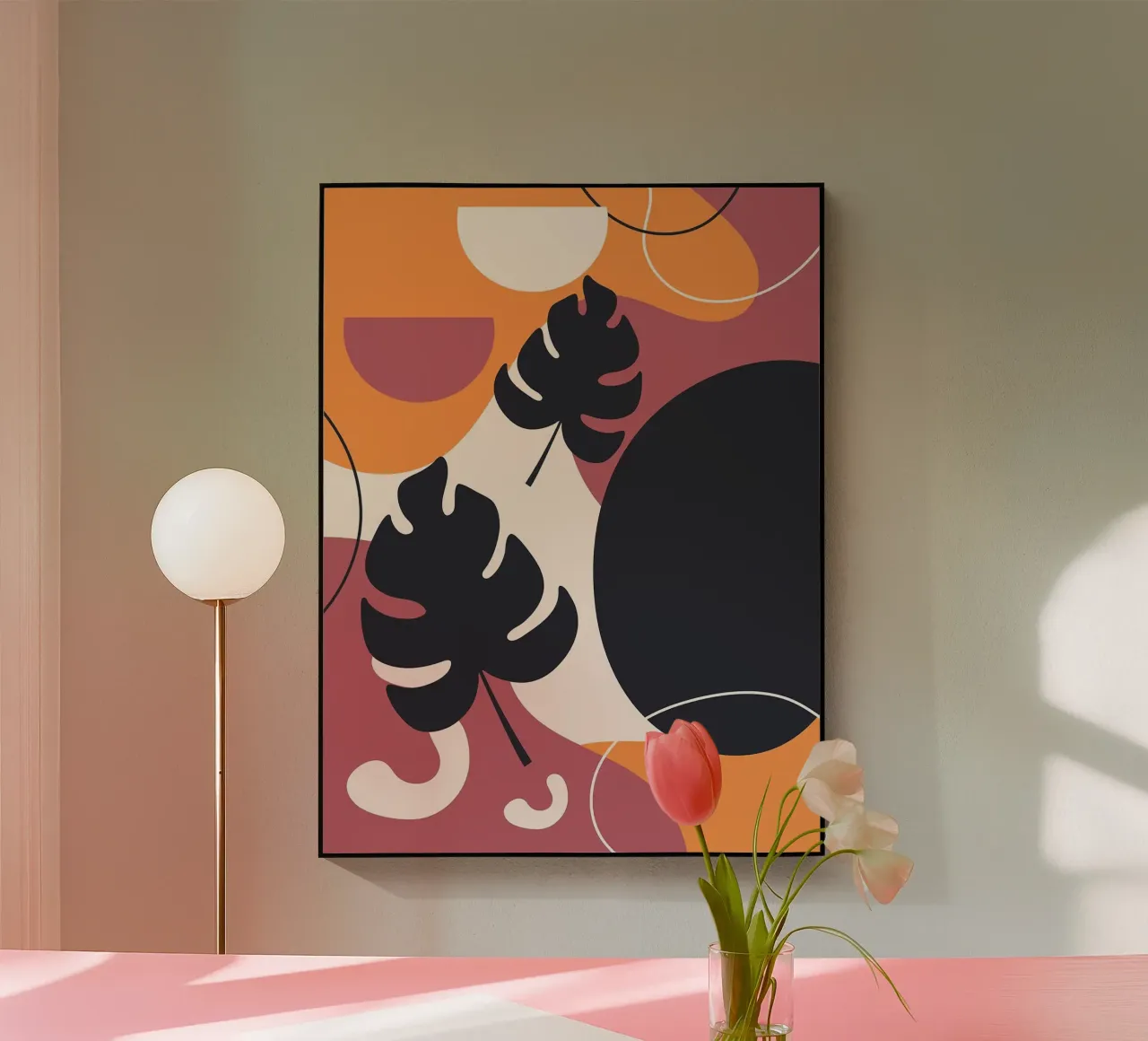Forme di foglie di Monstera nera plexiglass da BasicShopByBell