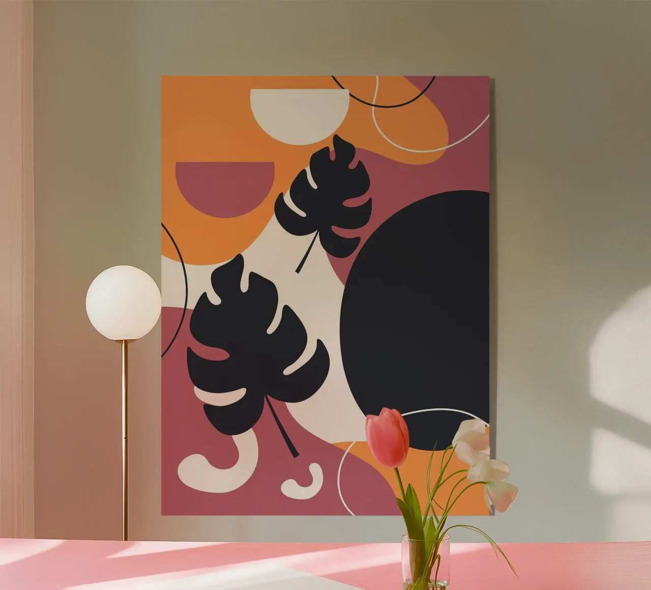 Forme di foglie di Monstera nera plexiglass da BasicShopByBell
