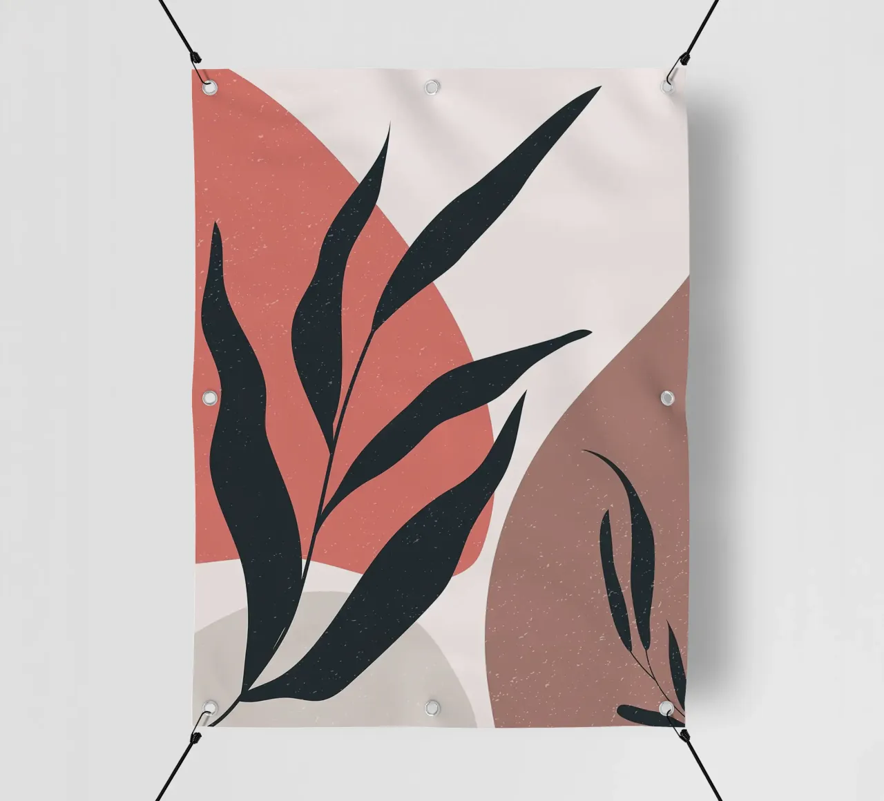 Arte bohémien con foglie floreali telo in pvc da BasicShopByBell