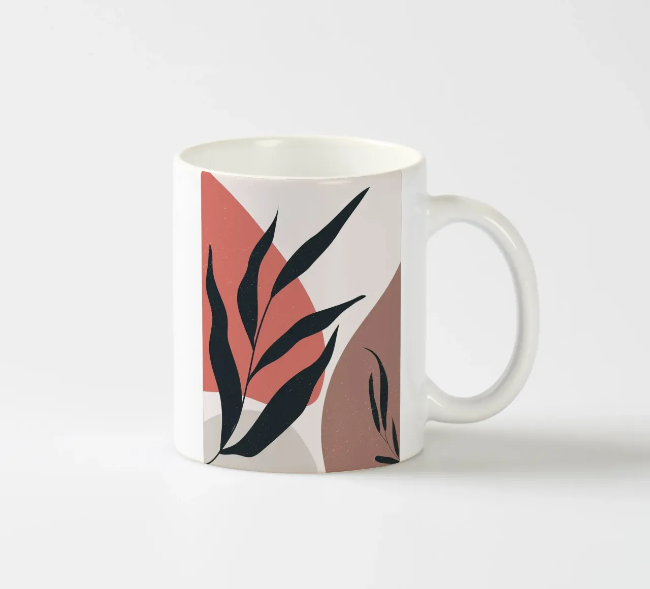 Arte bohémien con foglie floreali tazza in ceramica da BasicShopByBell