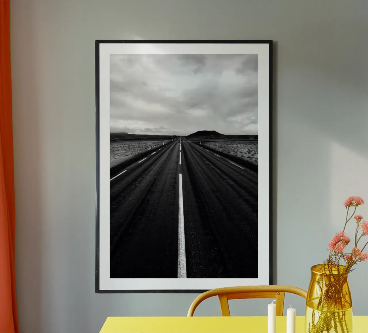 Straight road poster da Fjöllart