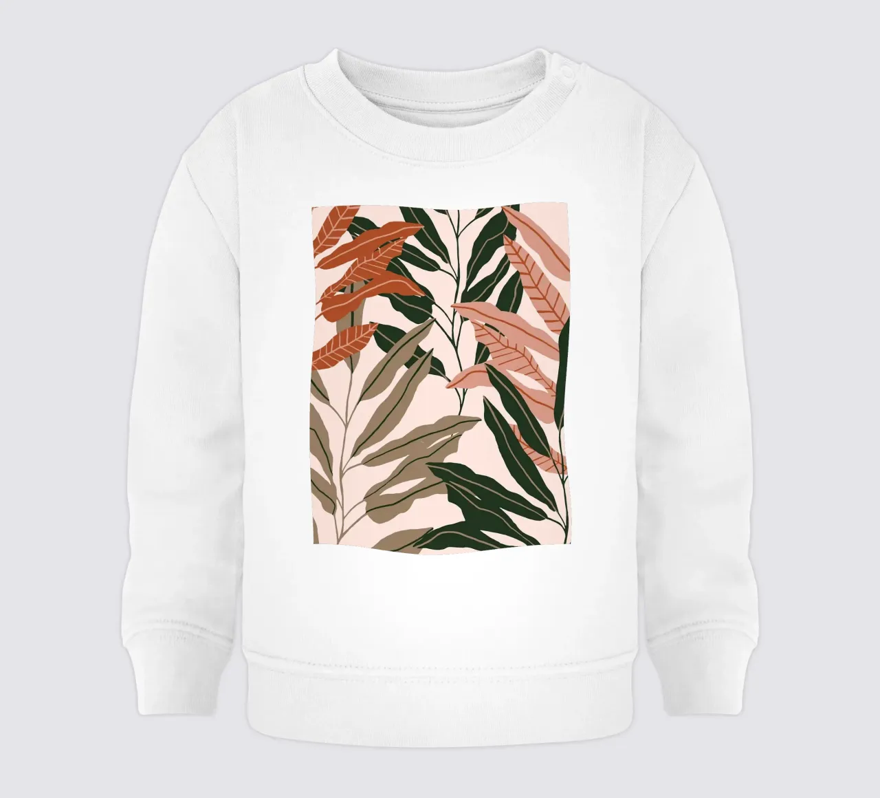 Foglie di foresta verde giungla felpa neonato da BasicShopByBell
