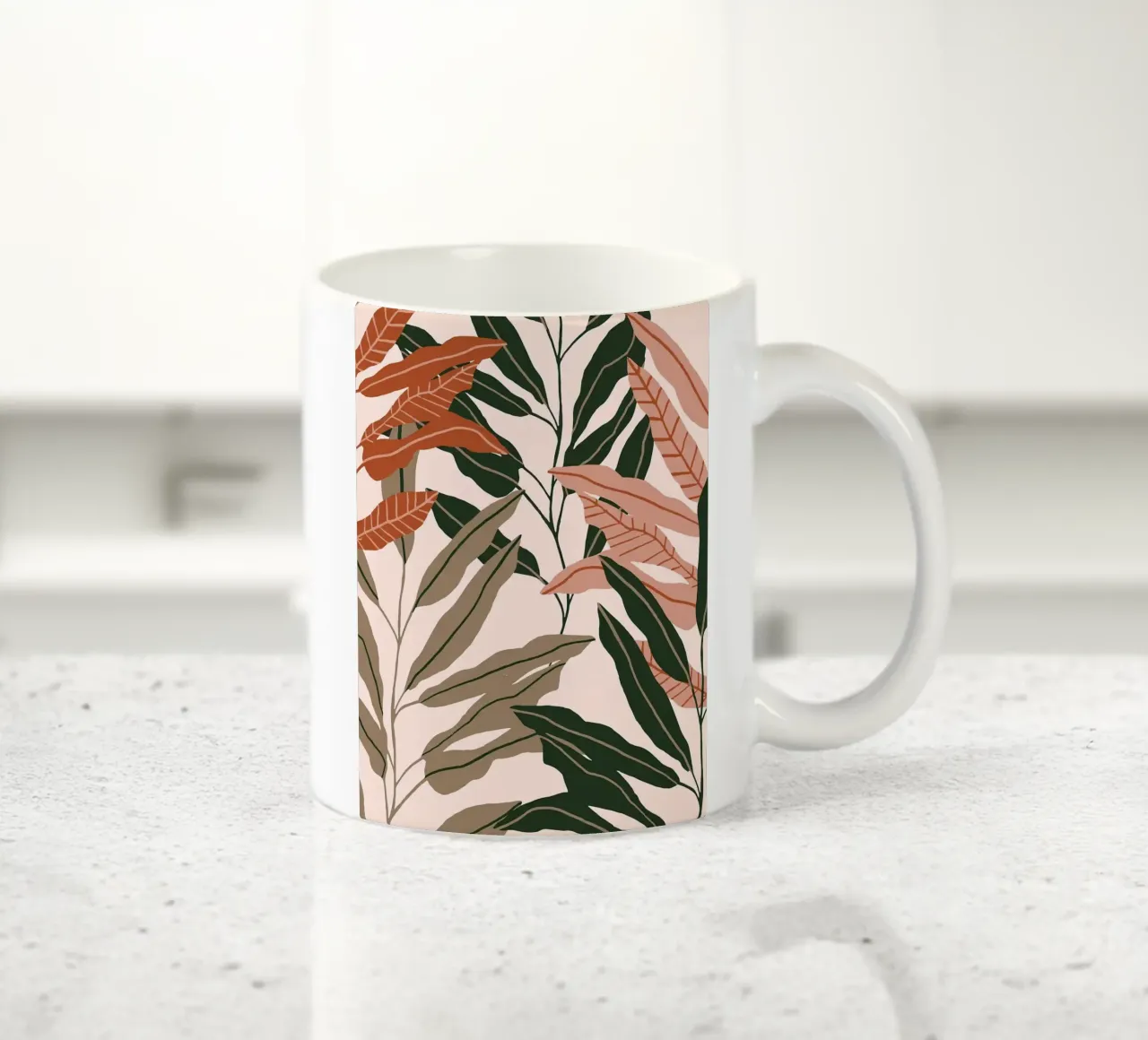 Foglie di foresta verde giungla tazza in ceramica da BasicShopByBell