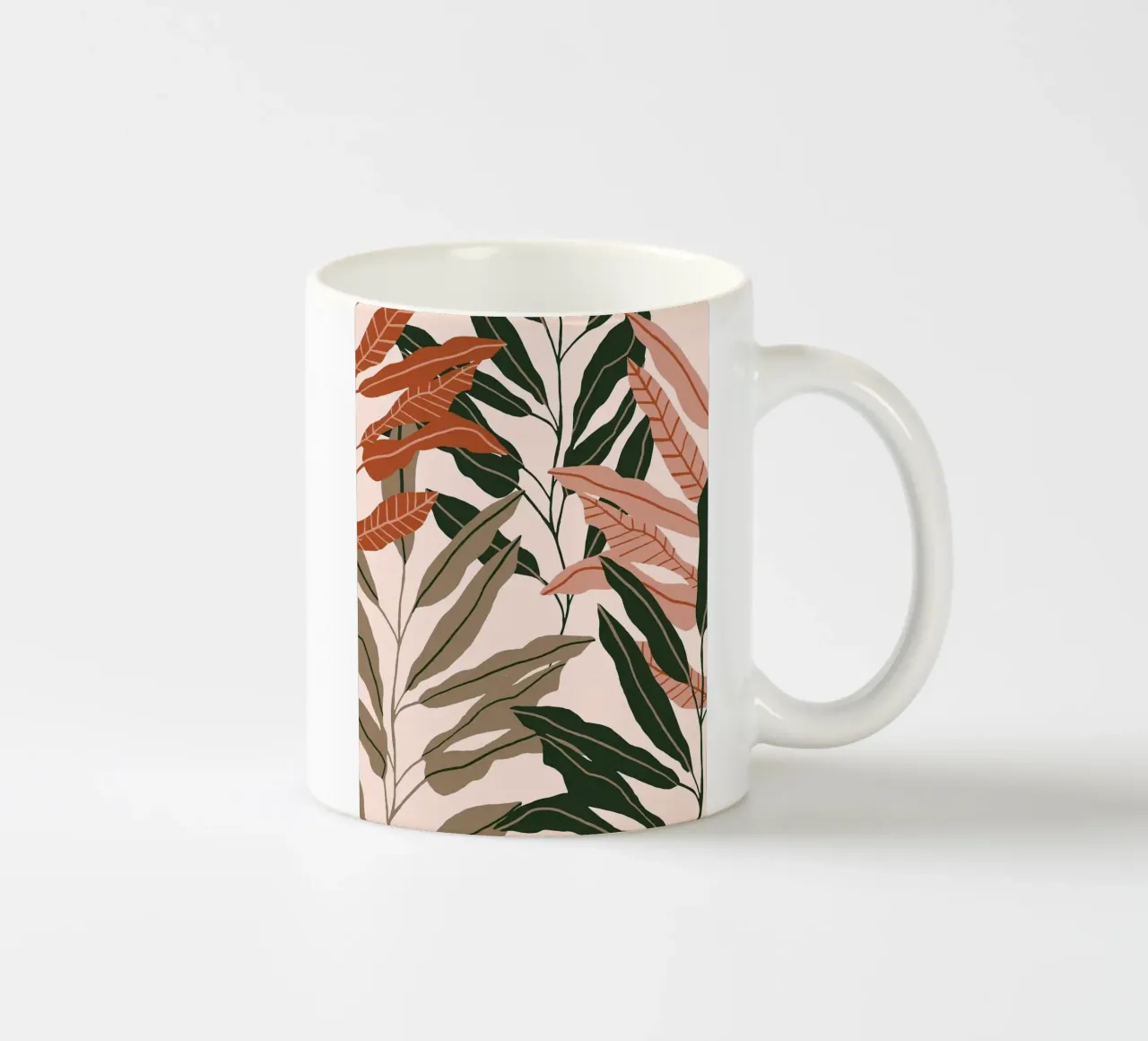 Foglie di foresta verde giungla tazza in ceramica da BasicShopByBell