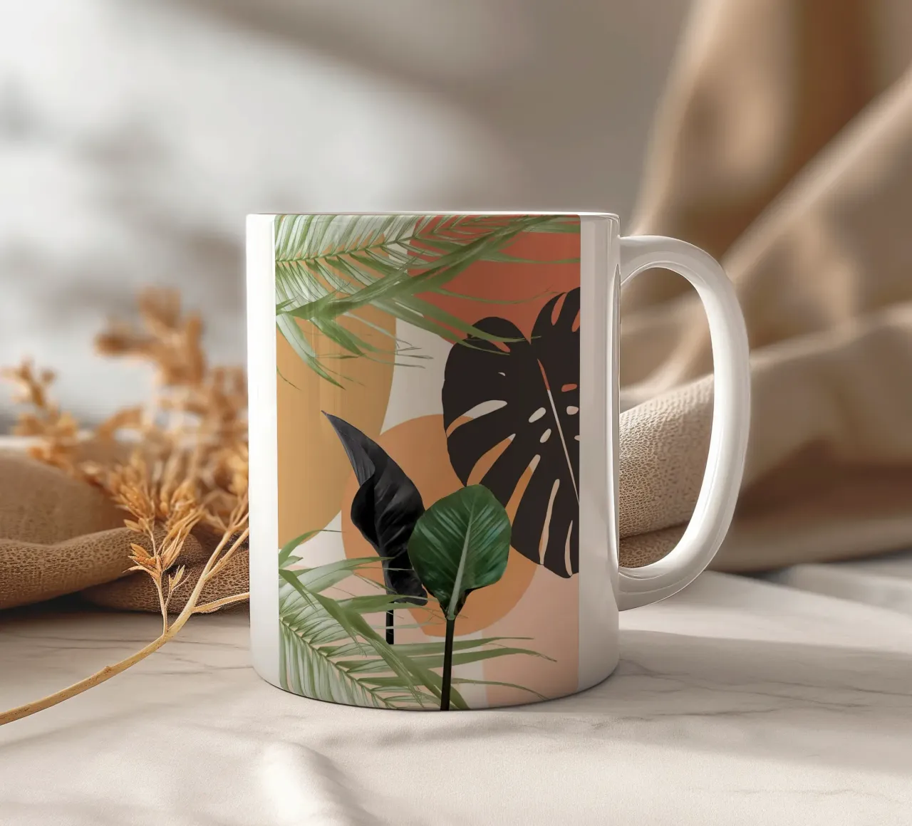 Foglie Finezza estiva tazza in ceramica da BasicShopByBell