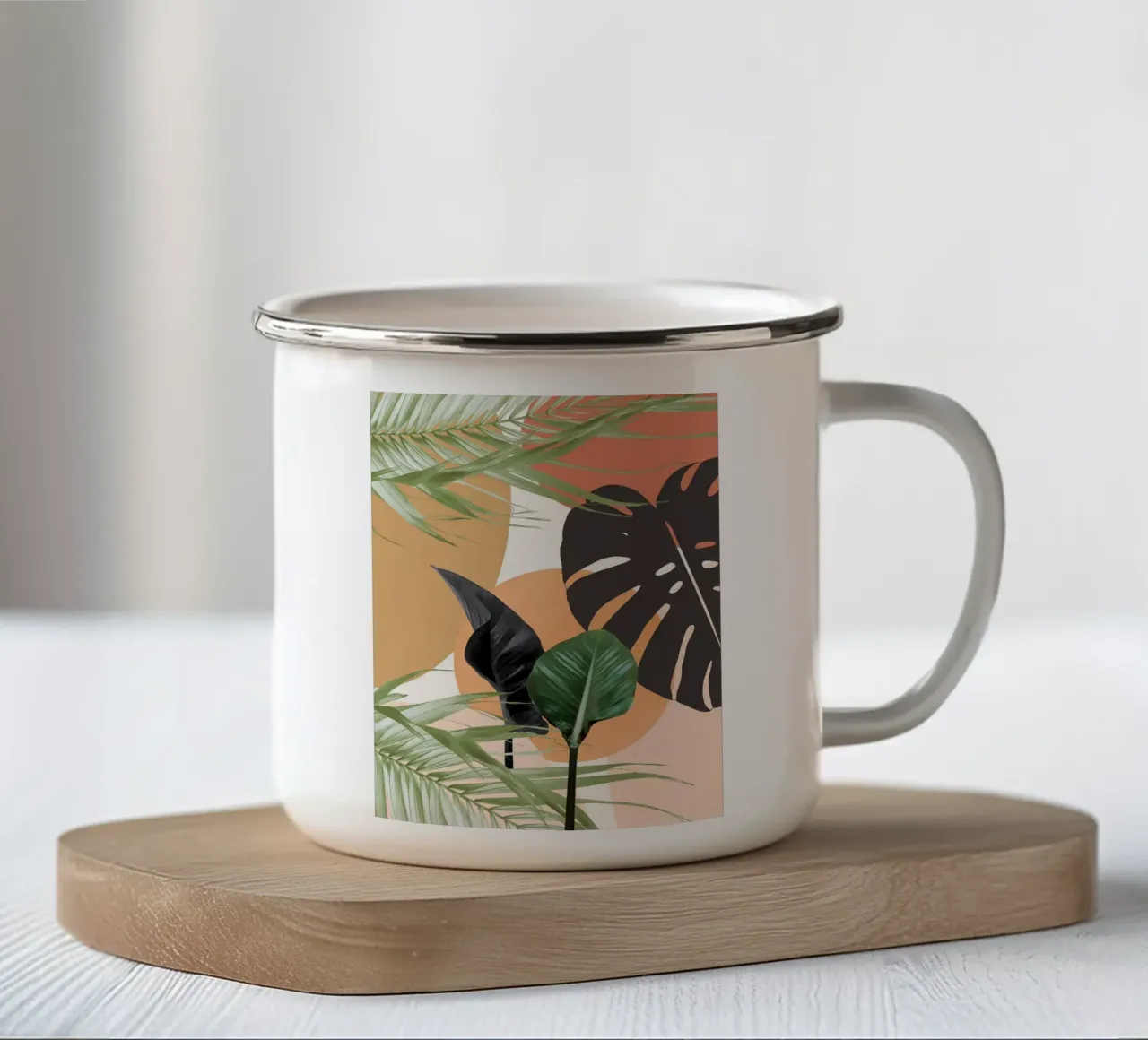 Foglie Finezza estiva tazza in smalto da BasicShopByBell