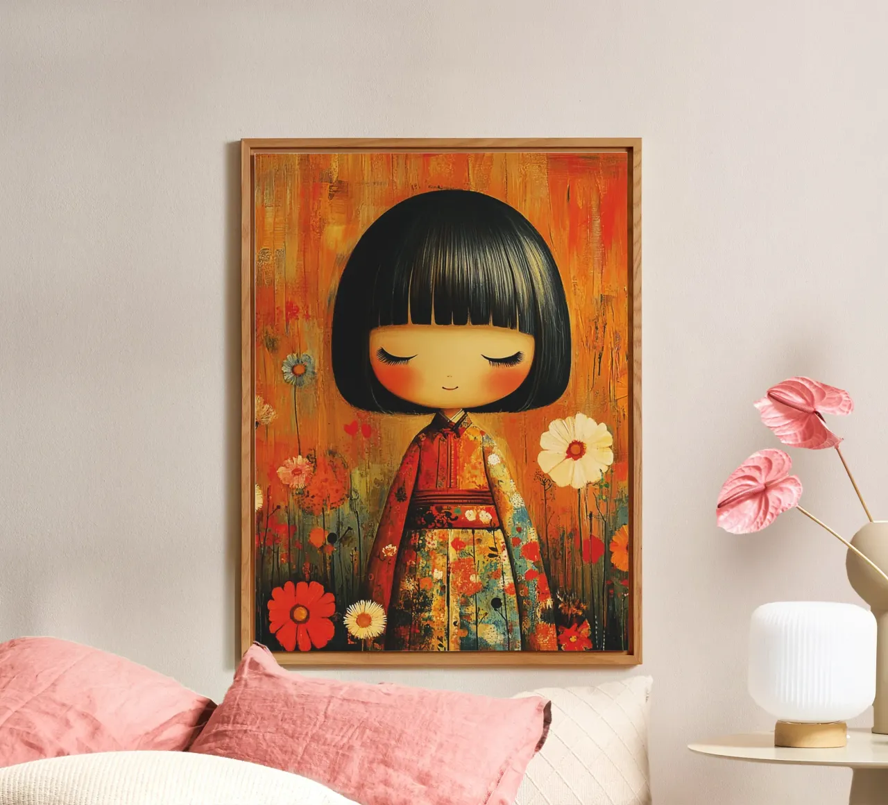 Kokeshi piccola alluminio dibond da Puschkinowa