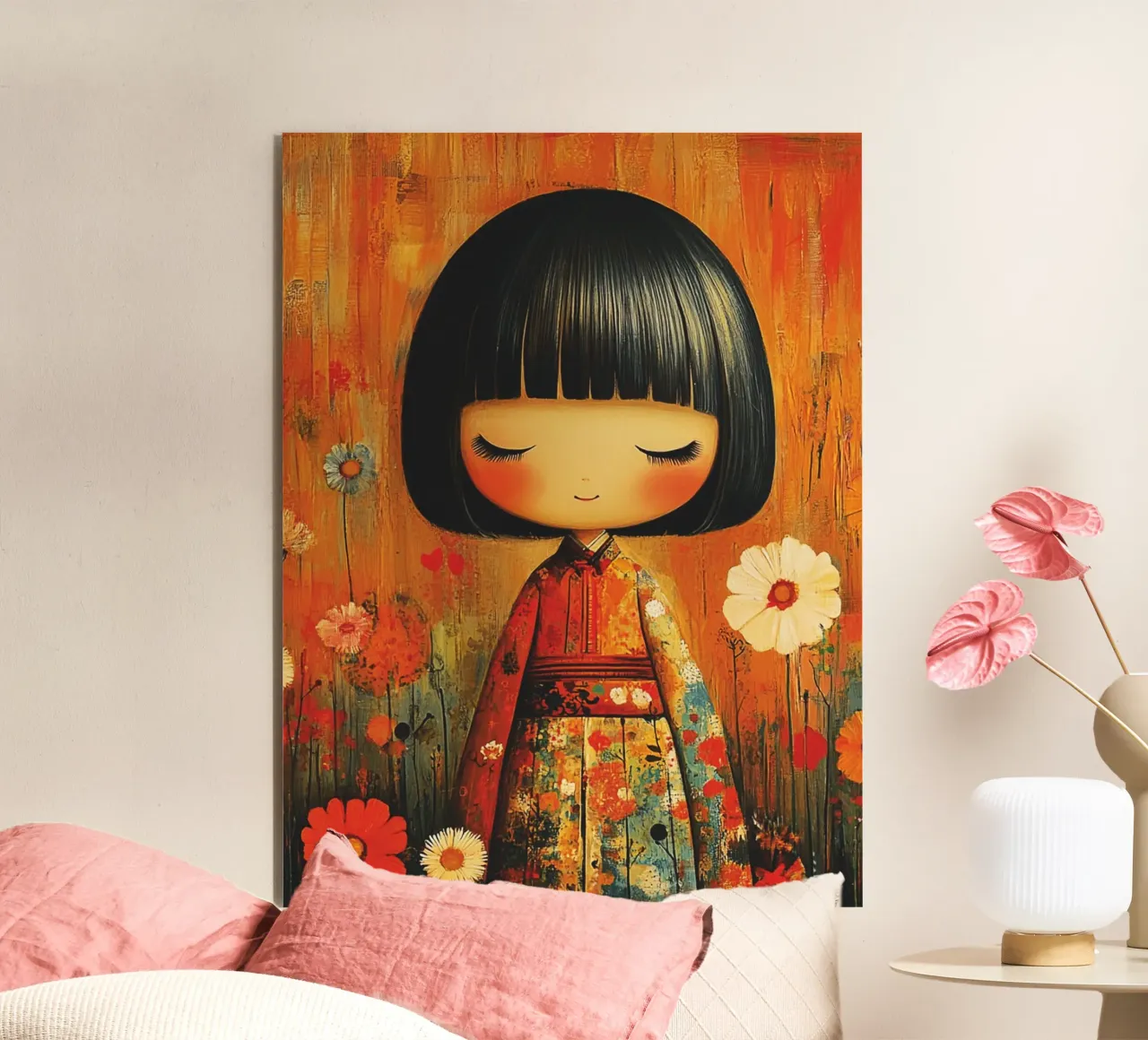 Kokeshi piccola alluminio dibond da Puschkinowa