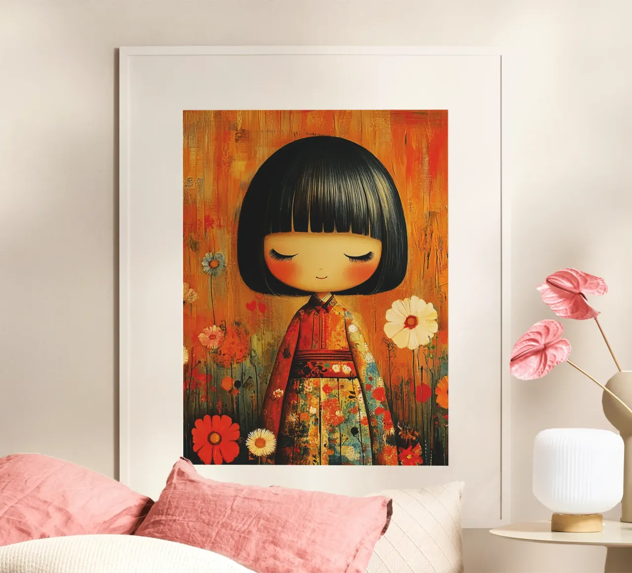 Kokeshi piccola carta hahnemühle da Puschkinowa