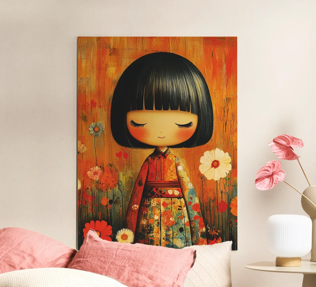 Kokeshi piccola carta hahnemühle da Puschkinowa