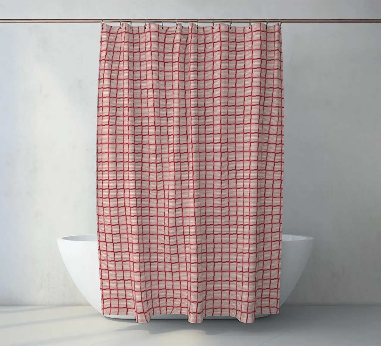 Modello di mattone rosso ripetuto tenda da doccia da Life of Pie