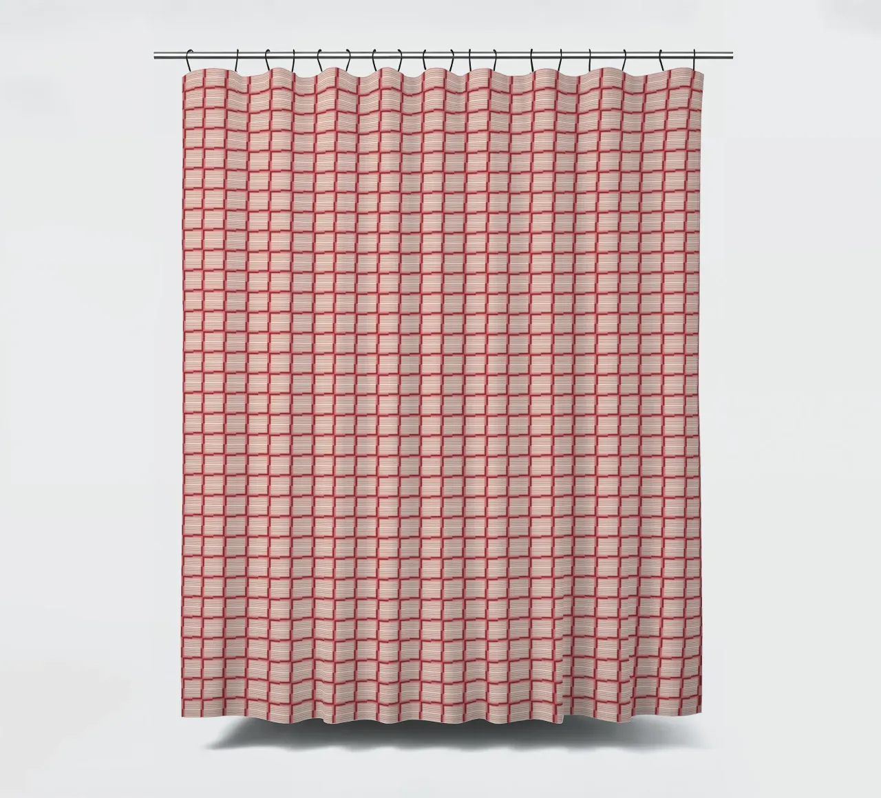 Modello di mattone rosso ripetuto tenda da doccia da Life of Pie