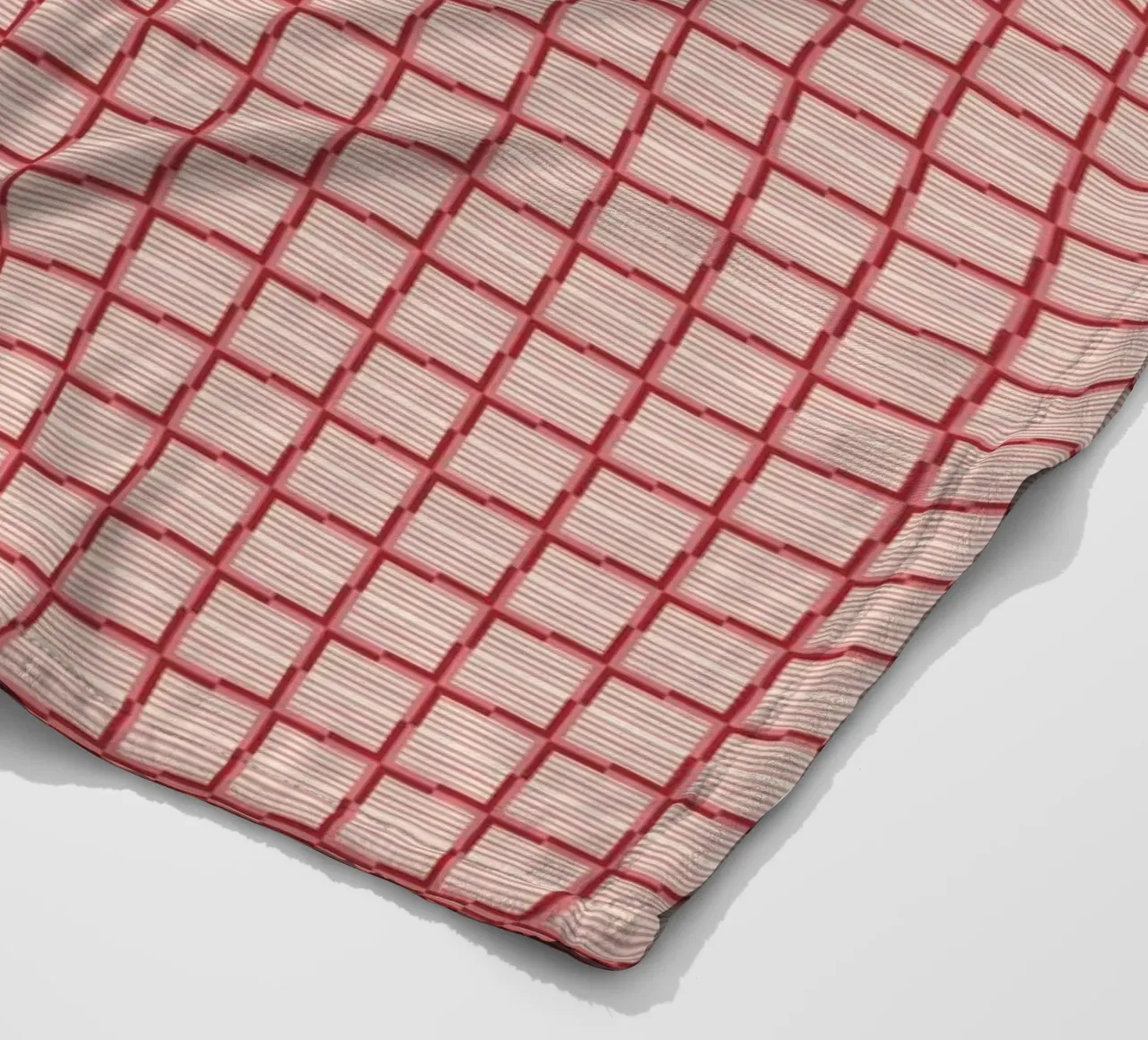 Repeating Red Brick Pattern fleece blanket by Life of Pie
