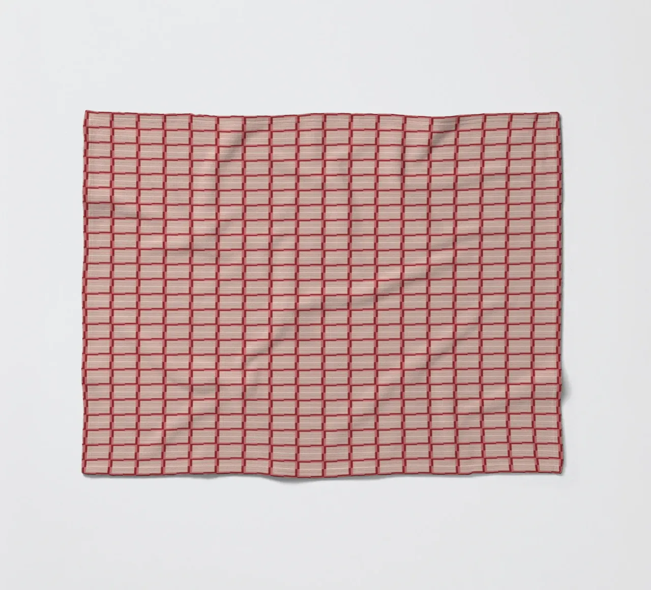 Repeating Red Brick Pattern fleece blanket by Life of Pie