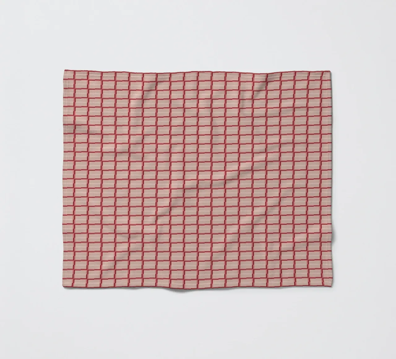 Repeating Red Brick Pattern fleece blanket by Life of Pie