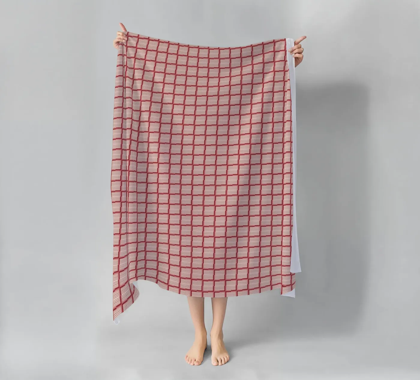 Repeating Red Brick Pattern serviette de plage de Life of Pie