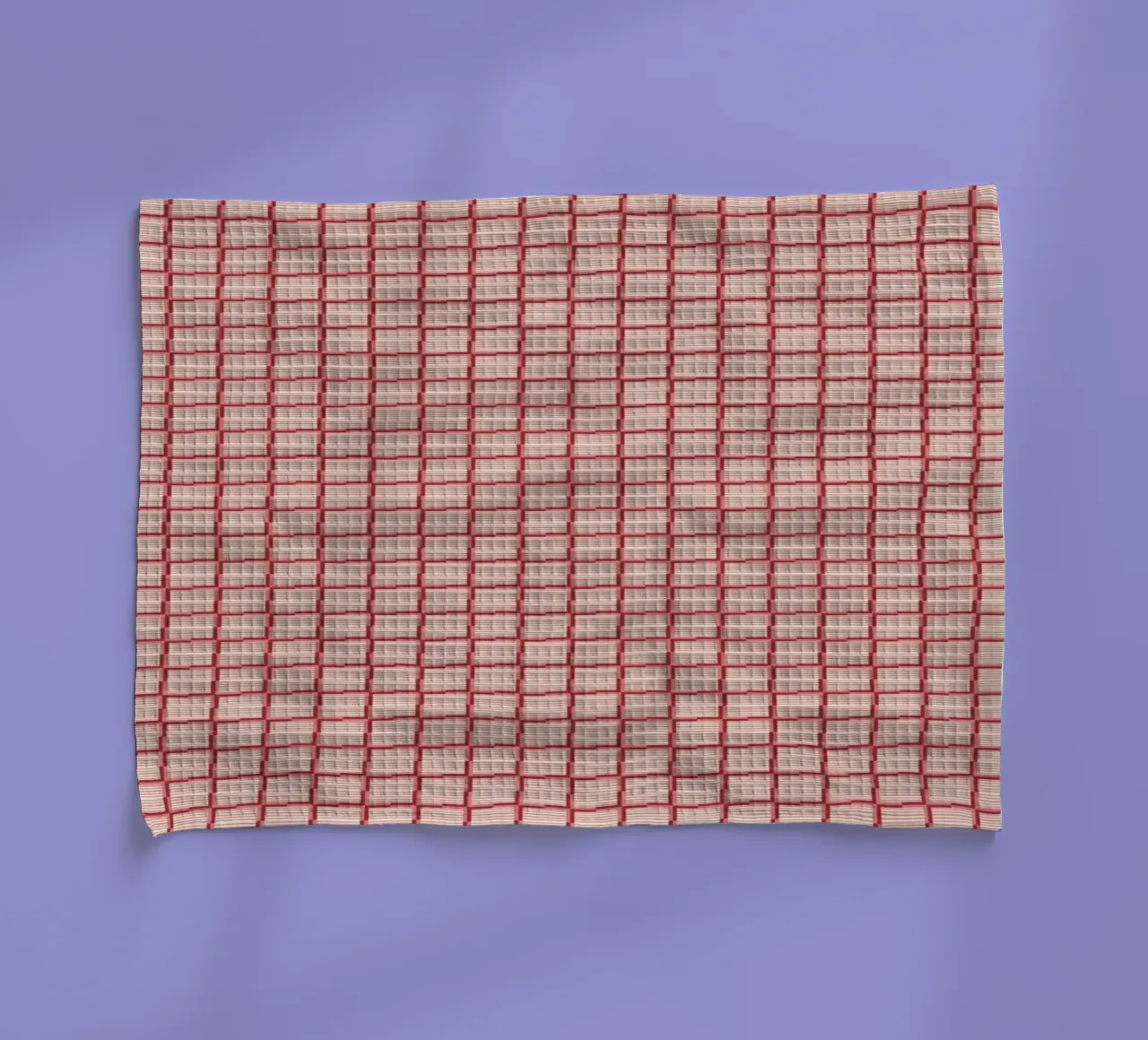 Repeating Red Brick Pattern tea towel by Life of Pie