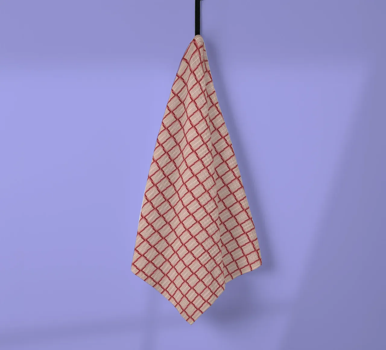 Repeating Red Brick Pattern tea towel by Life of Pie