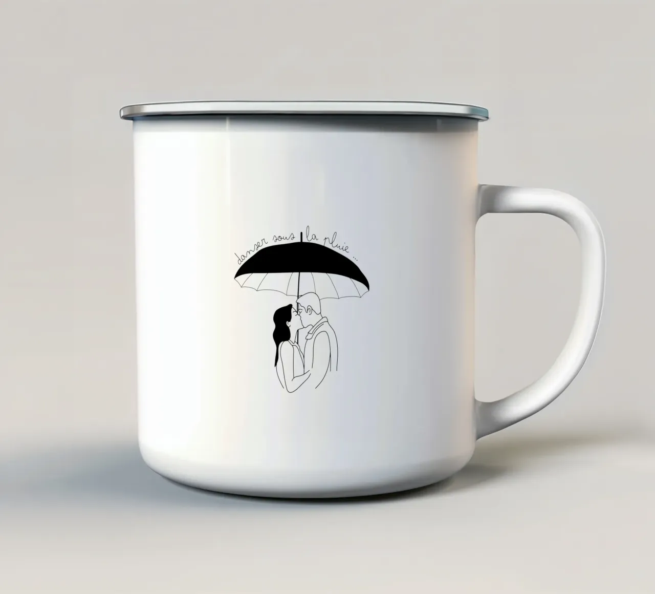 Danser sous la pluie tazza in smalto da Idées & Création