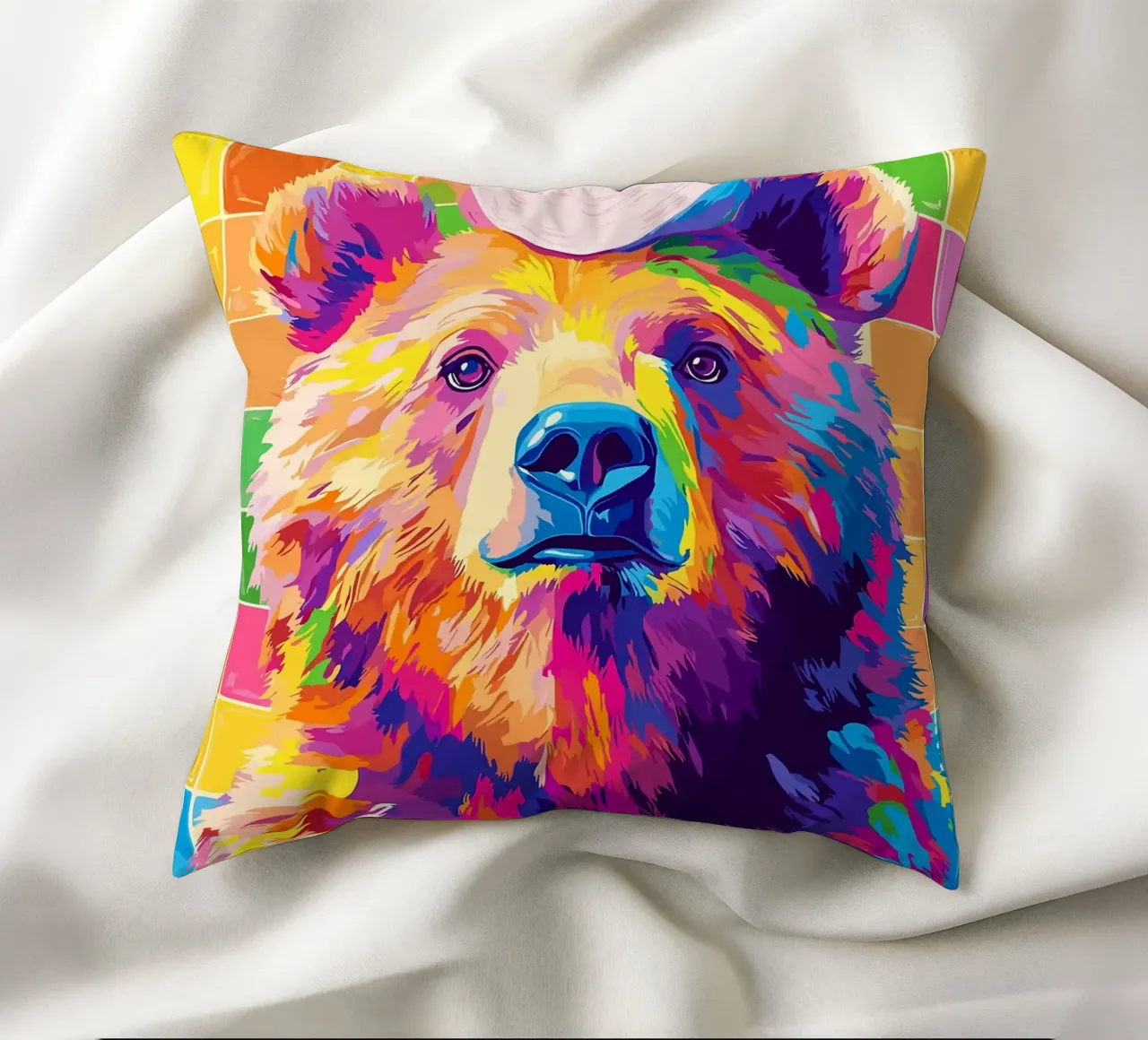 Orso colorato con rotolo di carta igienica cuscino da JoyWalkerShop