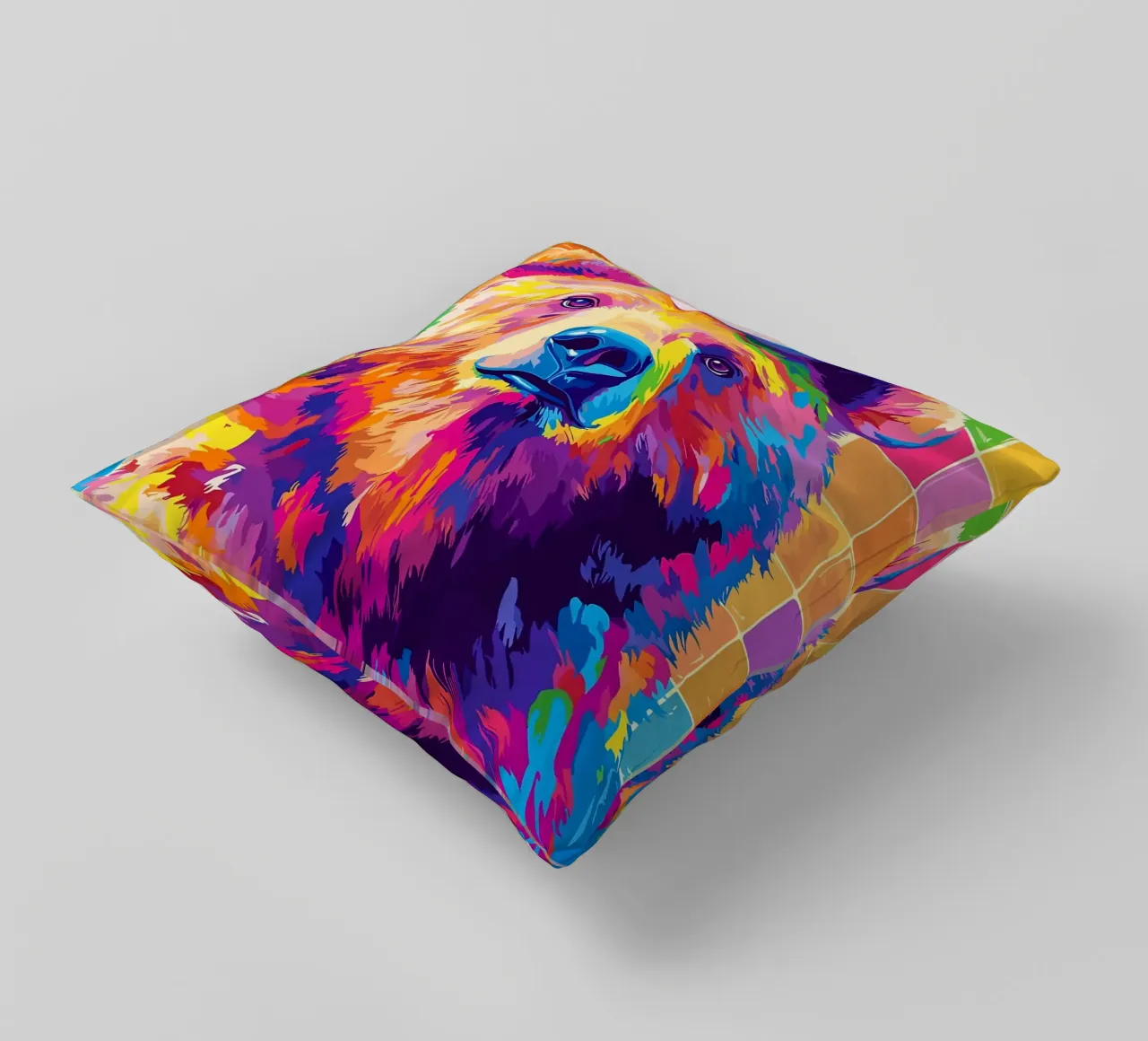 Orso colorato con rotolo di carta igienica cuscino da JoyWalkerShop