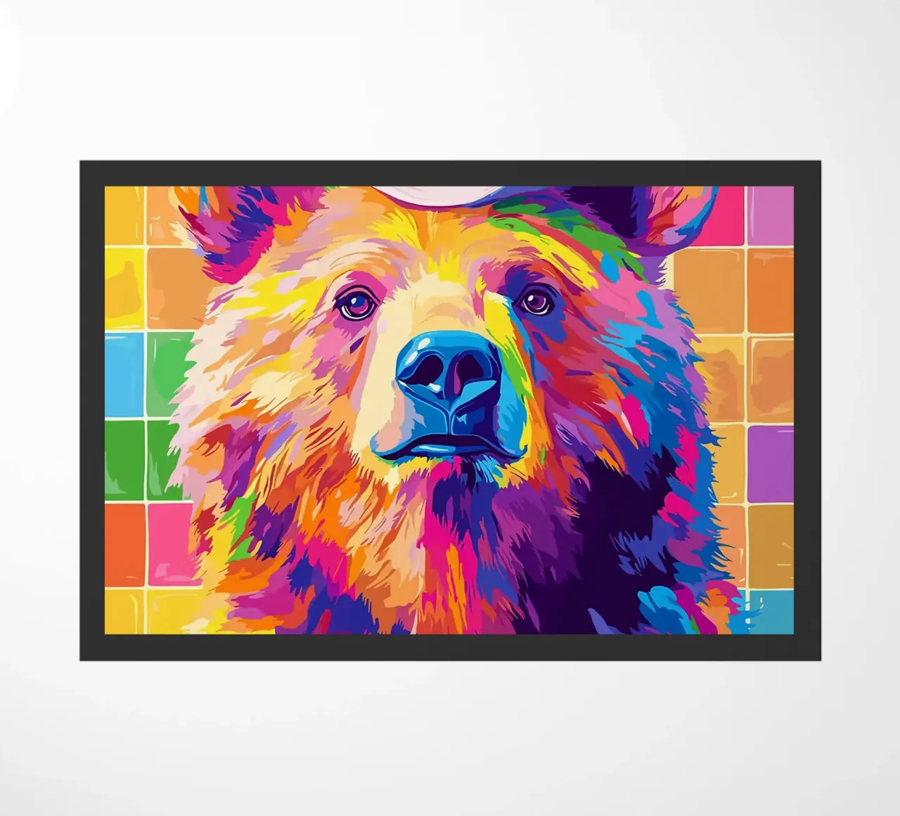 Orso colorato con rotolo di carta igienica zerbino da JoyWalkerShop