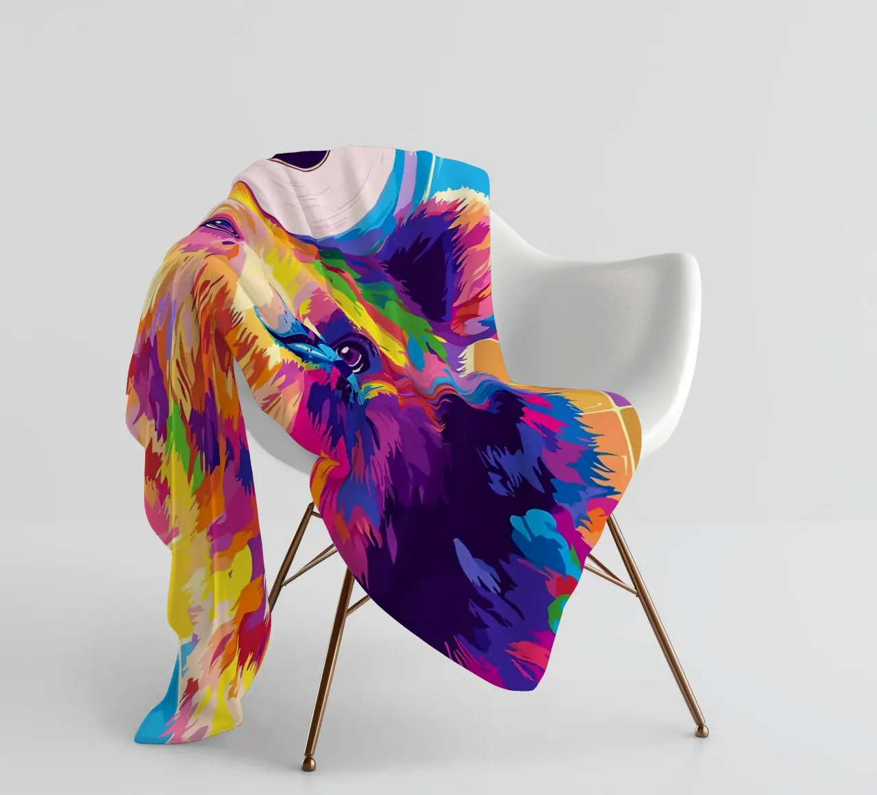 Orso colorato con rotolo di carta igienica coperta in pile da JoyWalkerShop