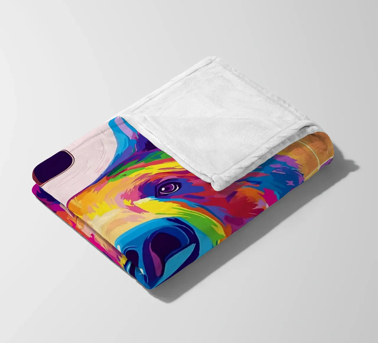Orso colorato con rotolo di carta igienica coperta in pile da JoyWalkerShop