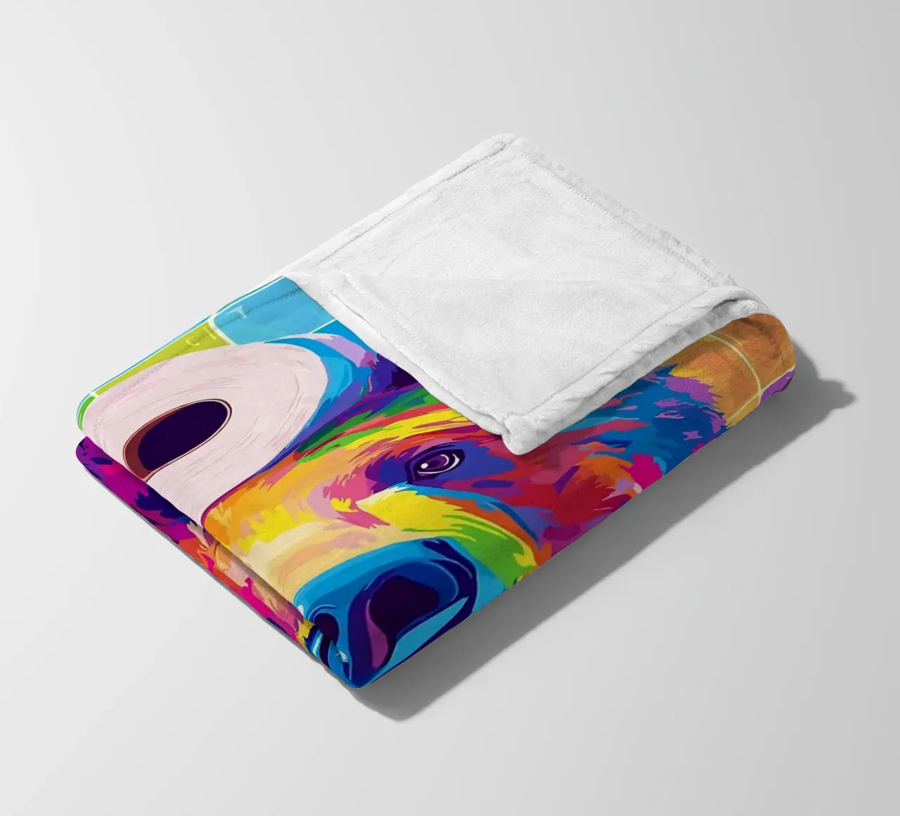 Orso colorato con rotolo di carta igienica coperta in pile da JoyWalkerShop