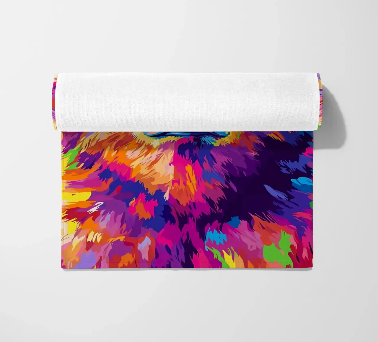Orso colorato con rotolo di carta igienica telo mare da JoyWalkerShop