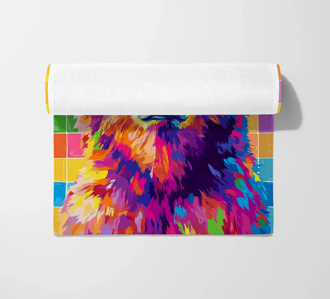 Orso colorato con rotolo di carta igienica telo mare da JoyWalkerShop