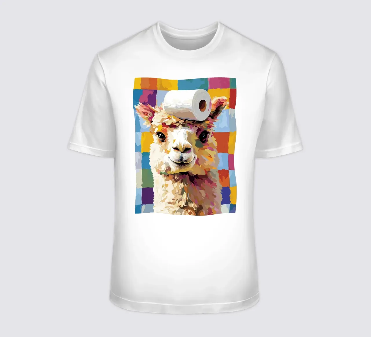 Lama con cappello di carta igienica t-shirt da JoyWalkerShop