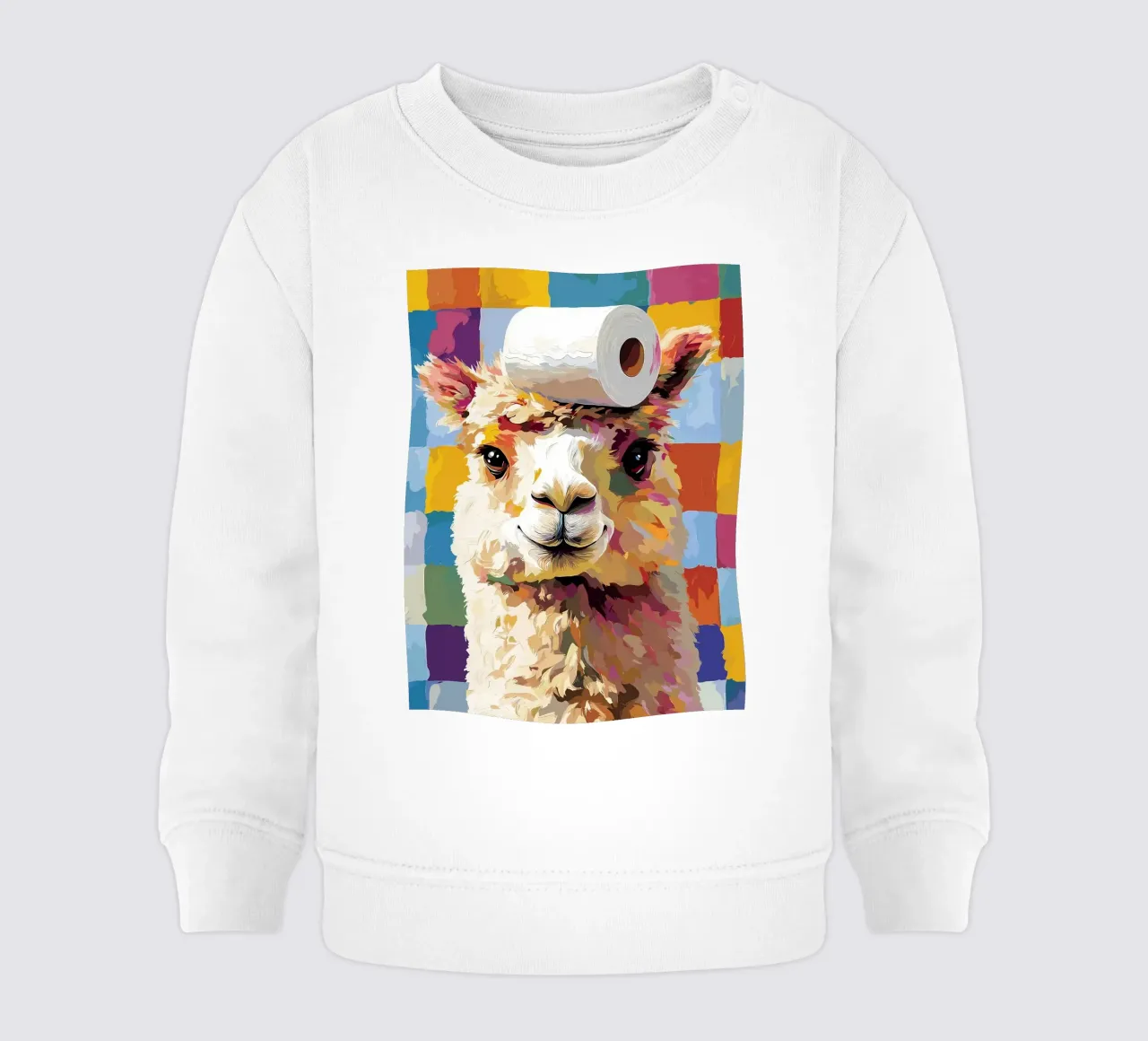 Lama con cappello di carta igienica felpa neonato da JoyWalkerShop