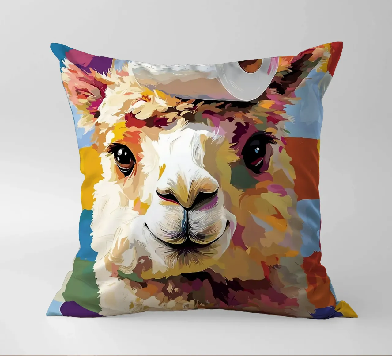 Lama con cappello di carta igienica cuscino da JoyWalkerShop