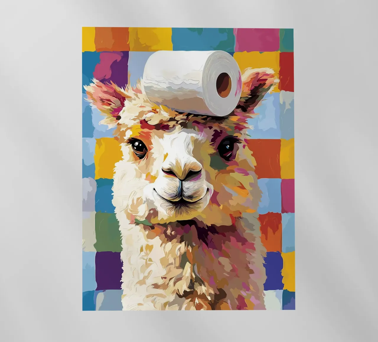 Lama con cappello di carta igienica pellicola backlit da JoyWalkerShop