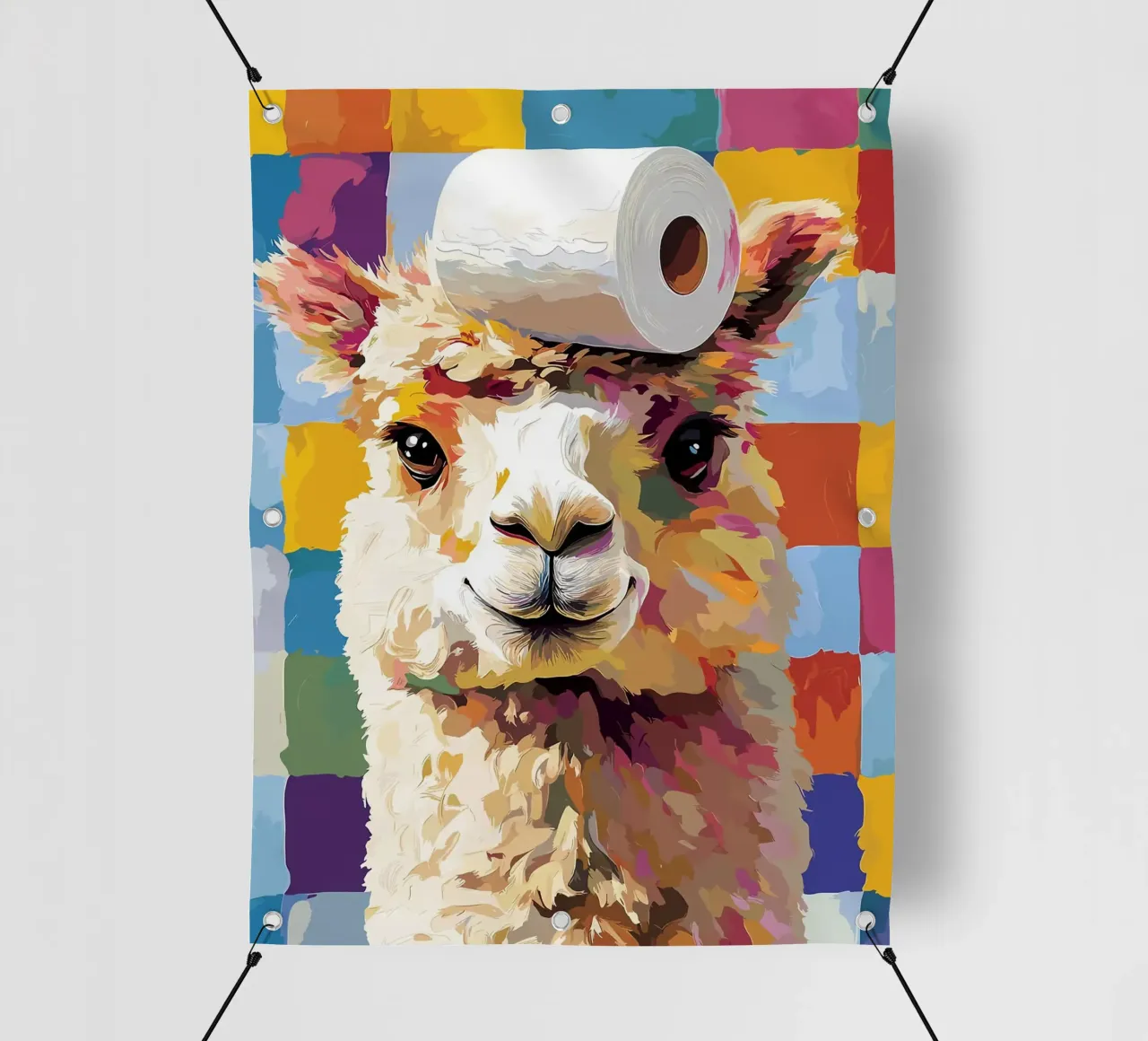 Lama con cappello di carta igienica telo in pvc da JoyWalkerShop
