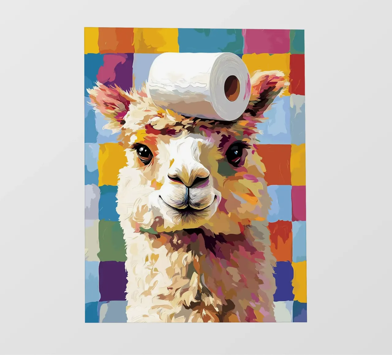 Lama con cappello di carta igienica telo in pvc da JoyWalkerShop